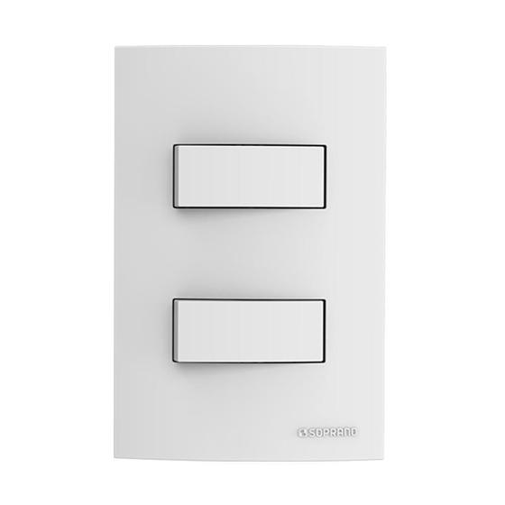 Imagem de Conjunto Interruptor Duplo 1 Paralelo + 1 Simples Atria