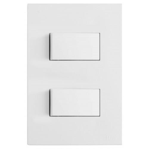 Imagem de Conjunto Interruptor Duplo Separado 4X2 Brs12043-1Br