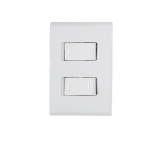 Imagem de Conjunto Interruptor Duplo Simples 10A Liz  Tramontina