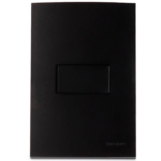 Imagem de Conjunto Interruptor Simples 10a 250v 4x2 Preto Clean - Margirius