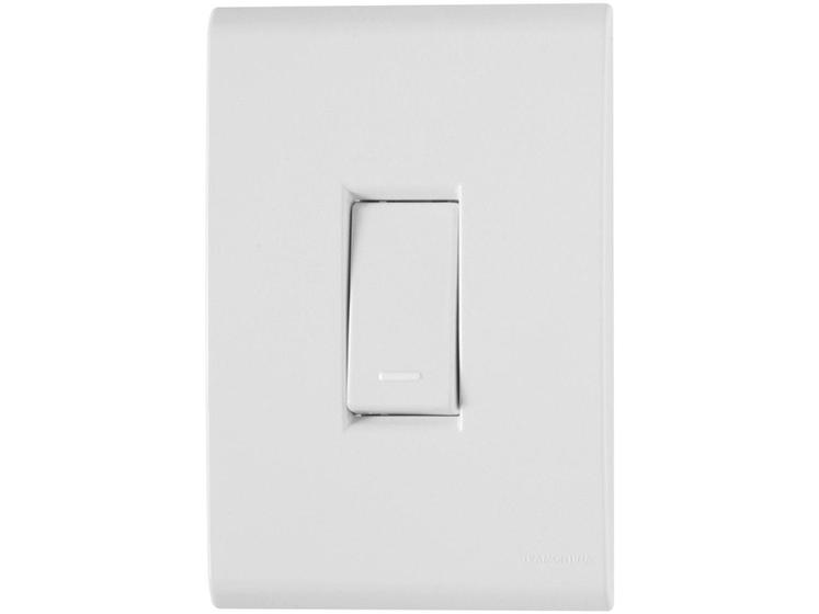 Imagem de Conjunto Interruptor Simples 10A 4x2 - Tramontina Liz Branco