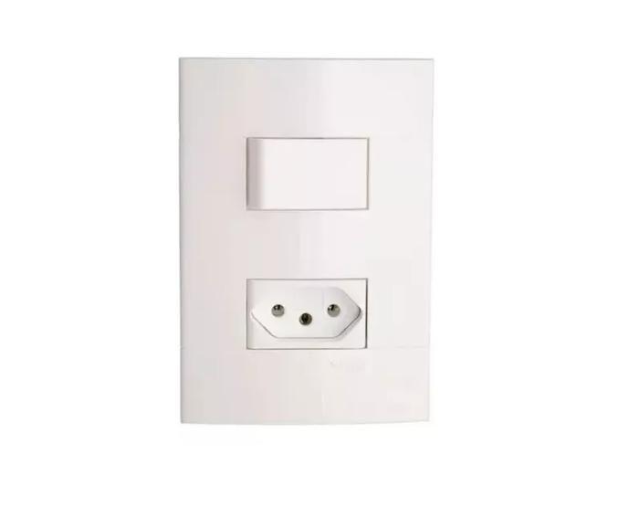 Imagem de Conjunto Interruptor Simples Com Tomada 10A Branco Decor SCHNEIDER