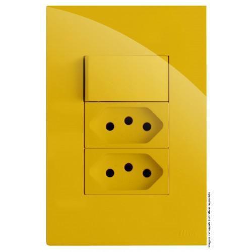 Imagem de Conjunto Interruptor Simples Dupla 10A 4X2 Brg11341-7Mt