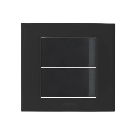 Imagem de Conjunto interruptor simples duplo 10a embutir moveis preto pezzi