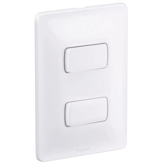 Imagem de Conjunto Interruptor Simples Duplo Branco 680101 Pial Zeffia