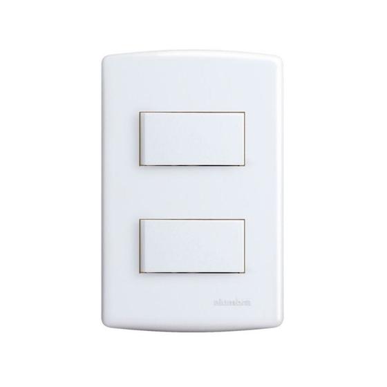 Imagem de Conjunto Interruptor Simples Duplo Branco Siena 6521 Alumbra