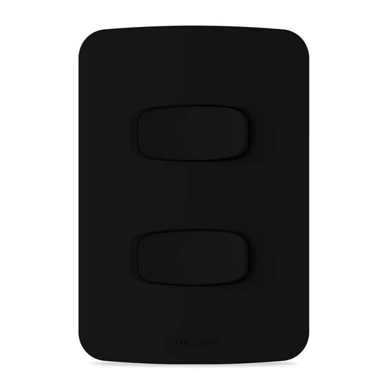 Imagem de Conjunto Interruptor Simples Duplo Preto Gracia Maxx 85676 Alumbra