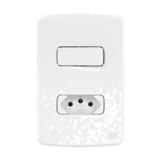 Imagem de Conjunto Interruptor Simples/tomada 2p+t Composé Branco Weg