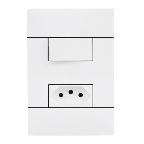 Imagem de Conjunto Interruptor Simples+Tomada10a - Prm4404721 Lunare