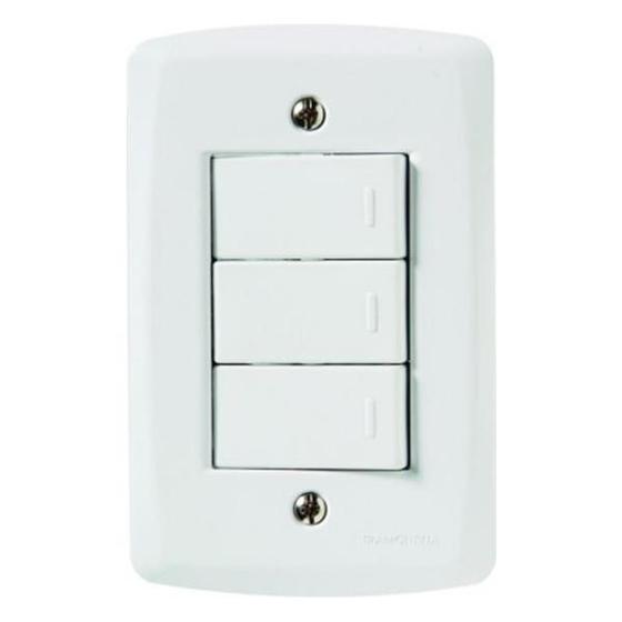 Imagem de Conjunto Interruptor Triplo Lux 2 Tramontina