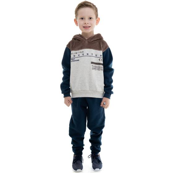 Imagem de Conjunto Inverno Moletom Infantil Quentinho de Frio Masculino Murilo