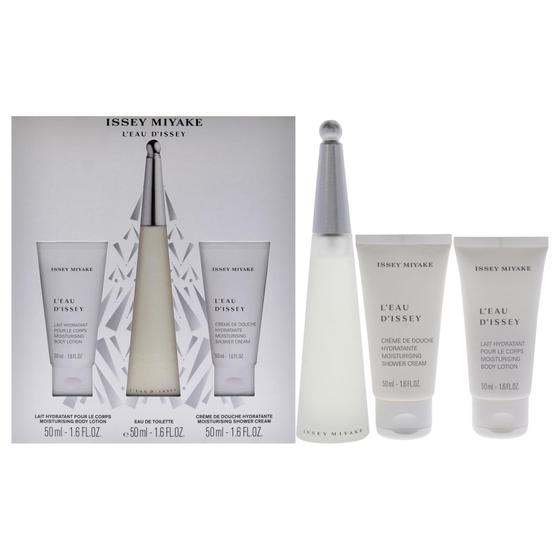 Imagem de Conjunto Issey Miyake L'Eau d'Issey EDT 50ml + Creme de Banho + Loção Corporal - 3 Peças