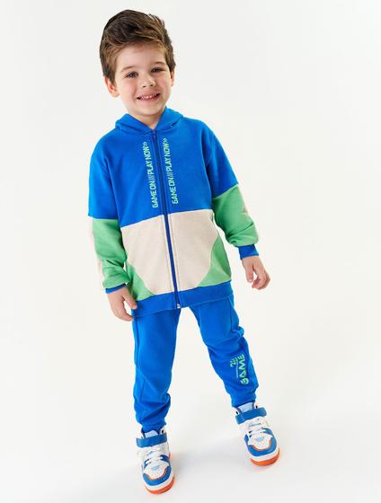 Imagem de Conjunto Jaqueta Color Block E Calça Azul Off White E Verde Abrange