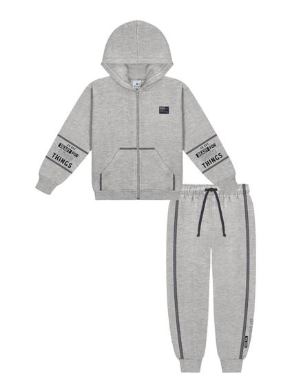 Imagem de Conjunto Jaqueta Com Capuz E Calça Mescla Abrange