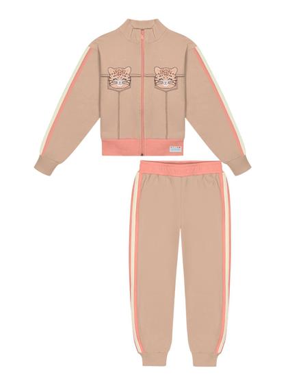 Imagem de Conjunto Jaqueta E Calça Jogger Bege Abrange