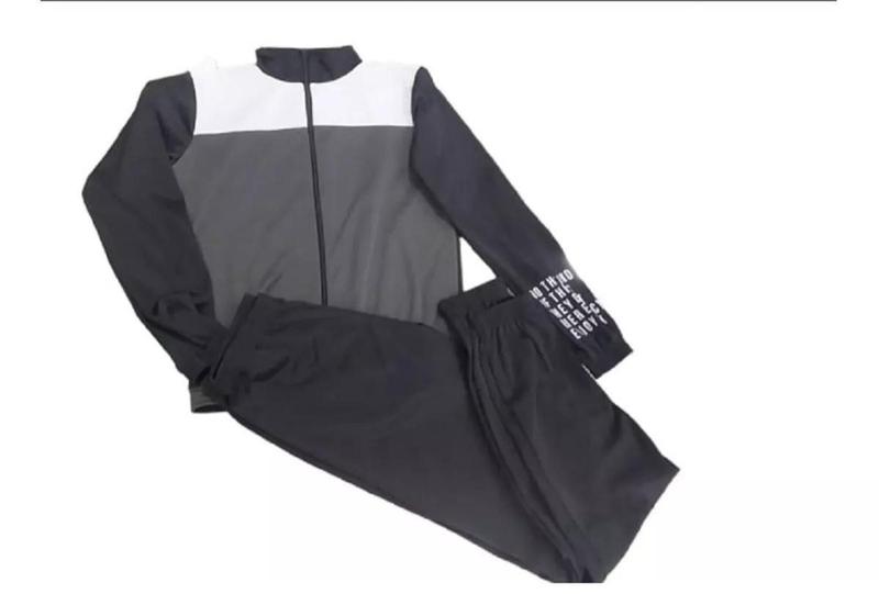 Imagem de Conjunto Jaqueta E Calça Juvenil Menino Com Recortes Cinza - By Gus