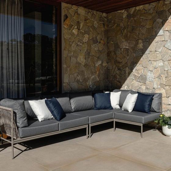 Imagem de Conjunto Jardim e Varanda 1 Chaise Direita 1 Chaise Esquerda 1 Módulo 70cm Refúgio CabeCasaMadeiraMadeira