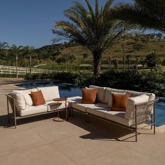 Imagem de Conjunto Jardim e Varanda 2 Chaise 1 Sofá 1 Puff 1 Mesinha Refúgio Cabecasa Madeiramadeira