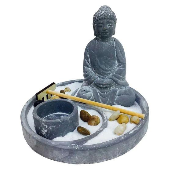 Imagem de Conjunto Jardim Zen em Concreto Buddha Cinza 4591 - Lyor