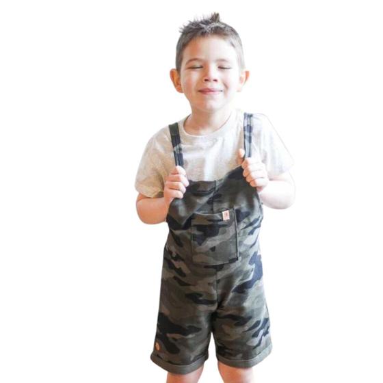 Imagem de Conjunto Jardineira Curto Verão Masculino Infantil