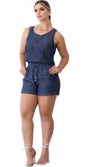 Imagem de Conjunto Jeans Tencel Blusa Regata +short Ref. 15509