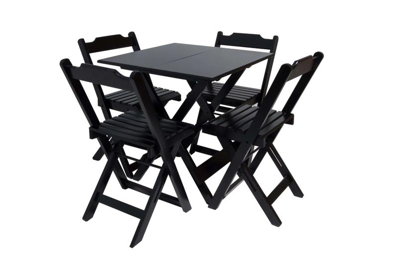 Conjunto Jogo de Mesa 70x70 Com 4 Cadeiras Dobráveis - DG Móveis é boa?