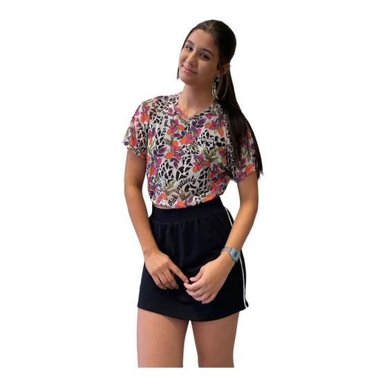 Imagem de Conjunto Juvenil Menina Blusa Sobreposição Saia Festa 23046