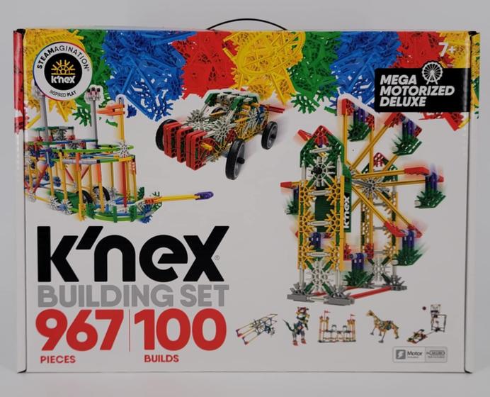 Imagem de Conjunto K'NEX Mega Motorizado Deluxe - 967 Peças/100 Construções