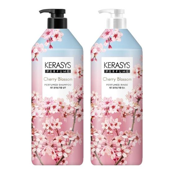 Imagem de Conjunto Kerasys Cherry Blossom - Shampoo e Condicionador Perfumado (1L)