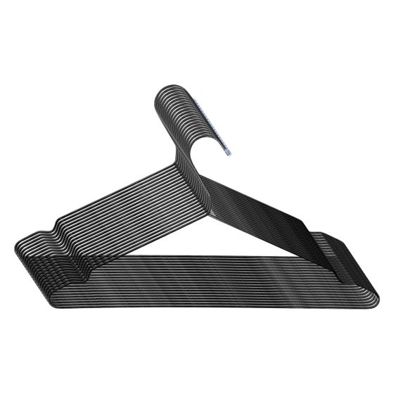 Imagem de Conjunto Kit 20 Peças Cabides Acabamento Clássico Elegante Aço Armário Resistente Multiuso