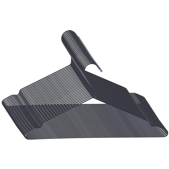 Imagem de Conjunto Kit 40 Peças Cabides Acabamento Clássico Elegante Aço Armário Resistente Multiuso