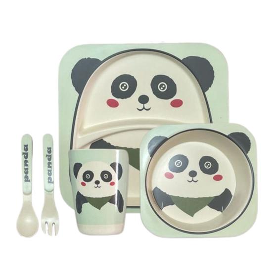 Imagem de Conjunto Kit Alimentação Bebê Infantil Design Com Desenhos Bowl Copo Prato Divisória