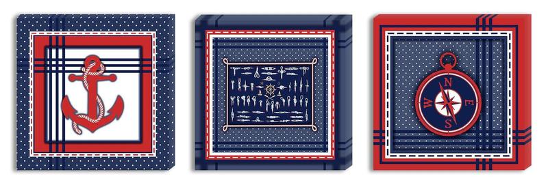 Conjunto Kit com 3 Quadros Náuticos Decorativos Linha Náutica Marinheiro - Mar 6 Menor preço em Conjunto Kit com 3 Quadros Náuticos Decorativos Linha Náutica Marinheiro - Mar 6