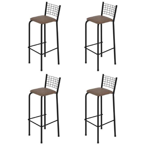 Conjunto Kit de 4 Banquetas Aspen Madmelos Preto / Marrom é boa?