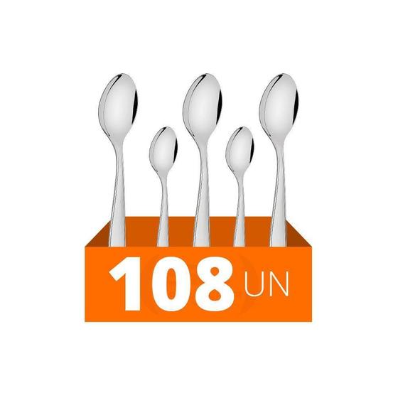 Imagem de Conjunto Laguna Chá E Sobremesa 108 Pçs Inox Itop Tramontina
