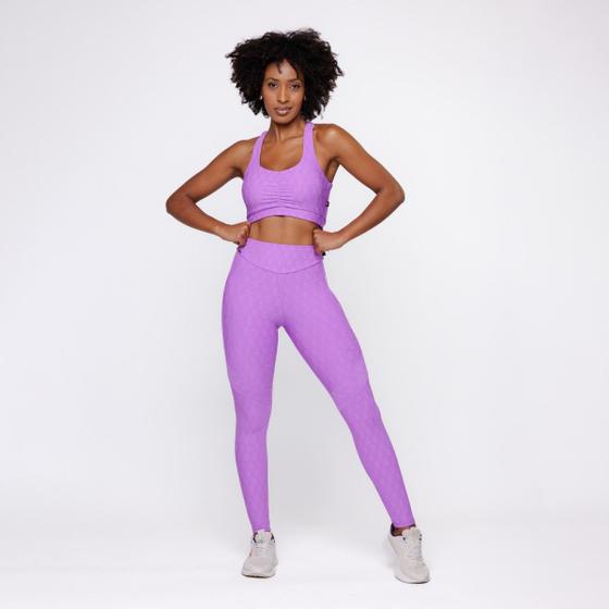 Imagem de Conjunto Legging Empina Bumbum + Top Alça Larga Bojo Feminino Poliamida