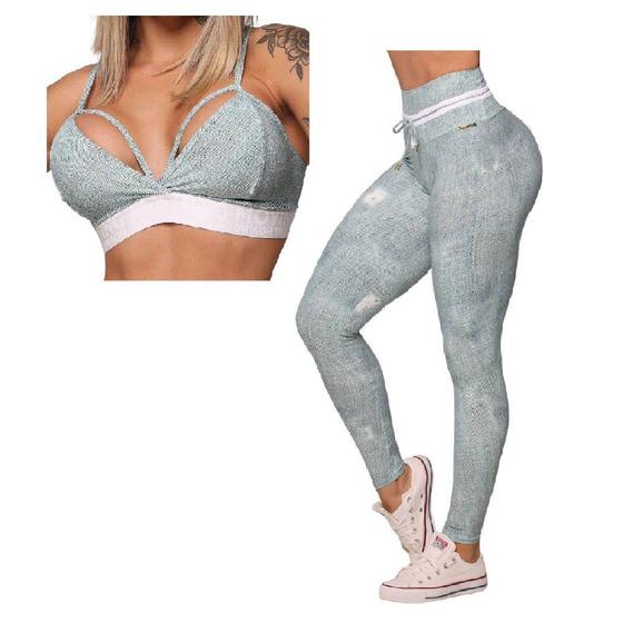 Imagem de Conjunto Legging Empina Bumbum + Top Fake Jans Moving