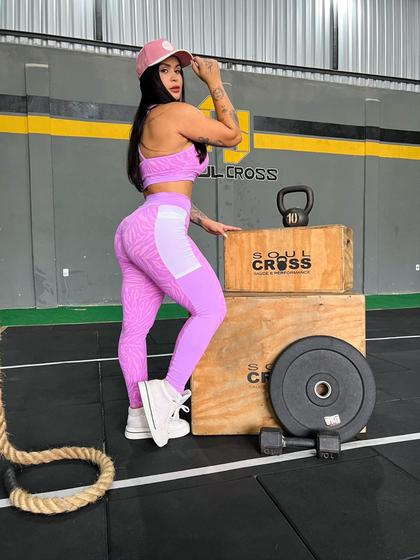 Imagem de Conjunto legging rosa com bolso