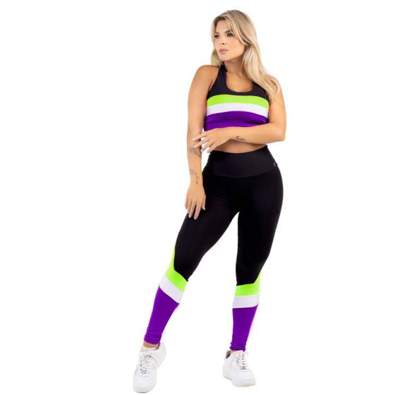 Imagem de Conjunto Levanta Bumbum Sports Fitness C/ Recortes Estiloso