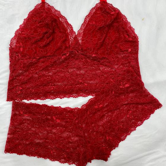 Imagem de Conjunto Lingerie Feminina Todo em Renda até o tamanho 58