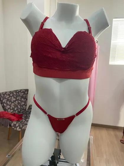 Imagem de Conjunto Lingerie Feminino de Renda - Hábitos Secretos