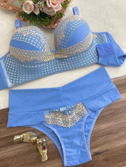 Imagem de Conjunto Lingerie Luxo Conforto Com Bojo Plus Size - EG ao EXXGG