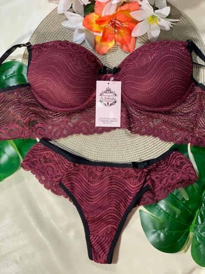 Imagem de CONJUNTO LINGERIE LUXO G ( Calcinha e Sutiã)