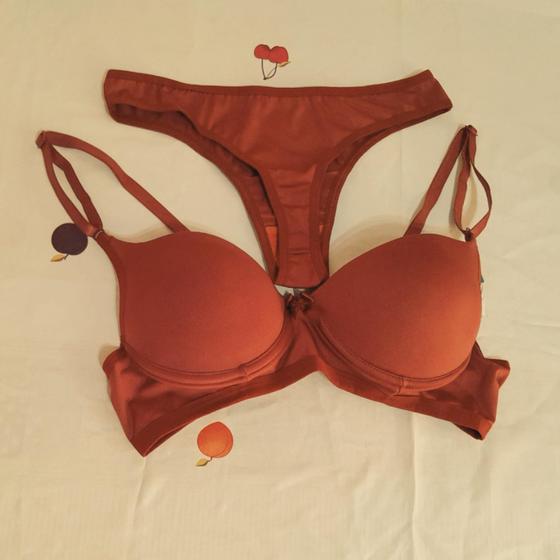 Imagem de Conjunto Lingerie Nathaly Calcinha, Sutiã com Bojo e Aro