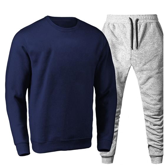 Imagem de Conjunto Liso Calça Com Ajuste Na Cintura Yoyo Store Moletom Gola Redonda