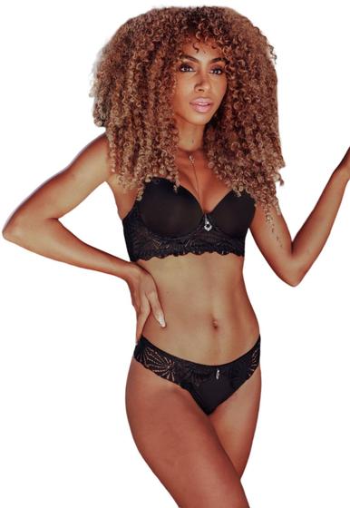 Imagem de Conjunto Liso de Lingerie Com Calcinha com Detalhes em Renda