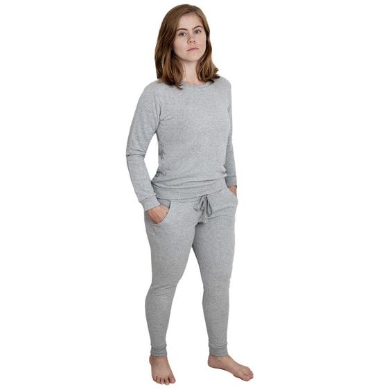 Imagem de Conjunto Liso De Moletom Fechado Amanda Block Com Bolso Na calça