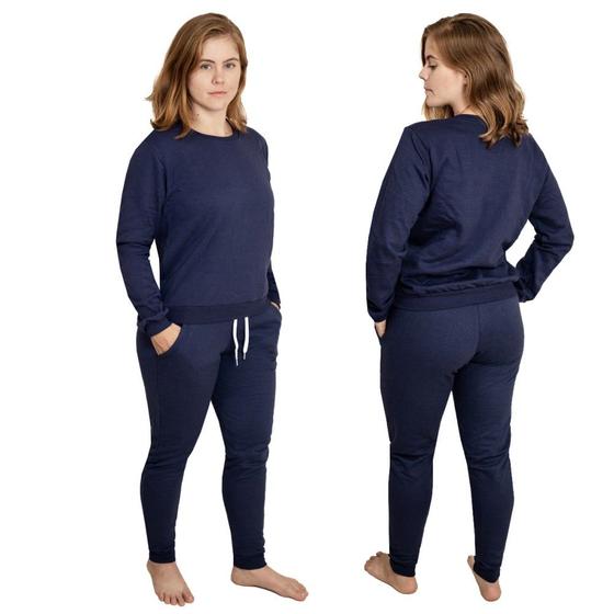 Imagem de Conjunto Liso De Moletom Fechado Amanda Block Com Bolso Na calça