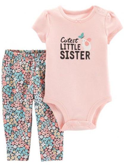 Conjunto Little Sister - Carter's - 2 peças 24 meses Menor preço em Conjunto Little Sister - Carter's - 2 peças 24 meses
