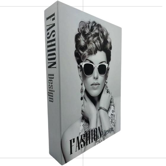 Imagem de Conjunto Livro Caixa Decorativa Fake Design Branco E Preto